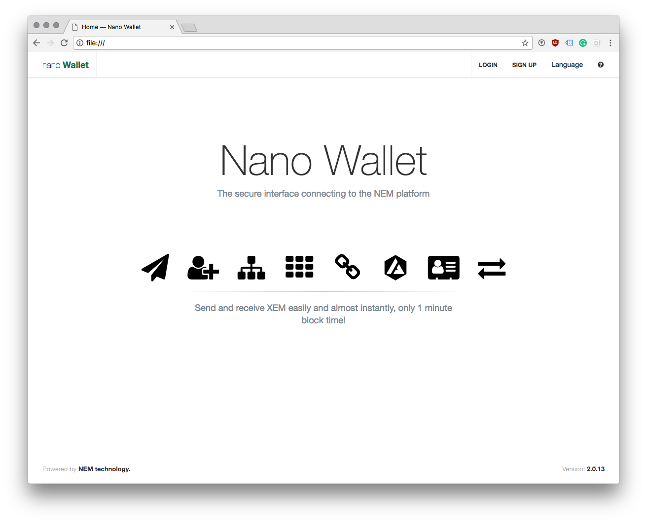 nano wallet di NEM crypto
