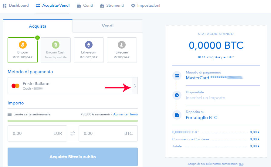 comprare Ethereum su coinbase