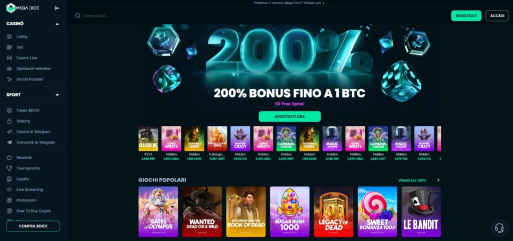 Panoramica dei Migliori Crypto Casino in Italia 10 11 Megadice