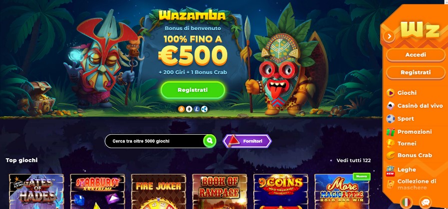 Wazamba casino